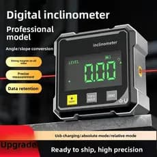 Nível digital a laser magnético de alta precisão com quatro lados e suporte para ferramentas de medição eletrônica de ân