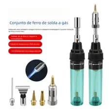 Ferro de solda a gás inflável, conjunto de ferro de solda sem fio, ferro de solda portátil a gás para uso doméstico.