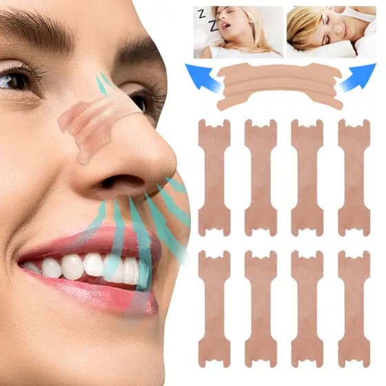 60 tiras nasais anti-ronco para melhorar o sono e aliviar a congestão nasal