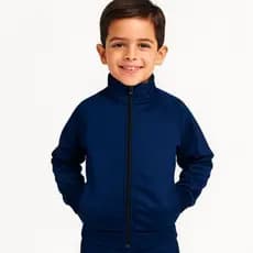 Blusa Infantil Com Ziper Bolsos e Elastico Slim Fit Blusa Volta as Aulas Infantil
