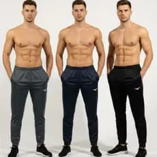 Kit 3 Calças Jogger Forrada Com Bolsos Calça Masculina Para Treino Casual Slim Fit Calça de Homem