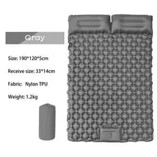 Colchão Inflável Duplo/Único para Camping ao Ar Livre com Bomba de Ar Inflável Integrada, Colchão de Dormir TPU Ultra Le