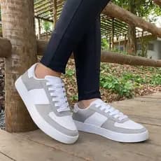 Tênis Masculino Feminino Casual Barato Cinza Confortável Dia a Dia | 34 ao 43 - Promoção + Envio Já