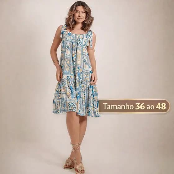 Vestido Feminino Midi 100% Algodão Premium | Confortável, Elegante e Veste do 36 ao 48