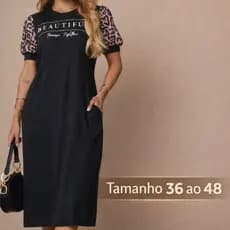 Vestido Feminino Midi 100% Algodão Premium | Confortável, Elegante e Veste do 36 ao 48