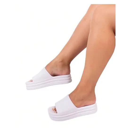 Plataforma Nuvem Unissex Branco– Lançamento Leve, Estilo Blogueira! Promoção e Desconto Chinelo