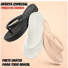Papete Feminina Ortopédica Plataforma Confortável Moderna Leve Delicada Macia Nuvem Trança