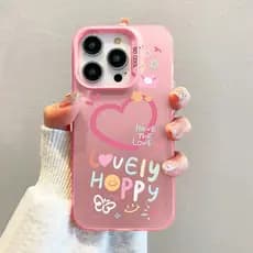 Capinha Capa Coração Fofo para iPhone 11 12 13 14 15  x xs xr 7 8 16 17 plus pro max Plus Ultra Anti-impacto