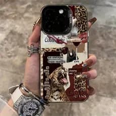 Capinha Capa para Redmi  poco x7 x6 F6 x5 pro 12 13 14 note 14 13 9 12 pro 4G/5G Chita Selvagem acrílico Anti-impacto