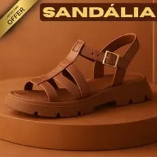 Sandália Feminina Moderna Casual para o Dia a Dia Tratorada