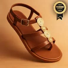 Sandália Feminina Gladiadora Conforto Garantido Rasteirinha Luxo Moderna - Caribe