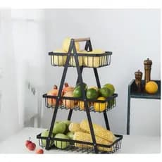 Fruteira Organizador 3 Andares Cesto