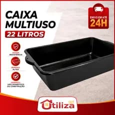 Caixa de Massa 22 LITROS MULTIUSO Construção Resistente Caçamba Concreto Massa Areia Gato Pet