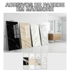 Kit Placas Adesiva Vinílico Mármore 60x20 Decorativa Parede Estilo Porcelanato Premiun Luxo