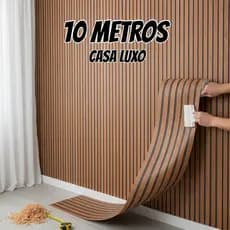 Papel de Parede Adesivo Ripado Premiun 1/3/5/10 Metros 50cm Quarto Sala Casa Luxo