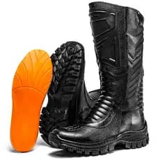 Bota Masculina Militar Bombeiro Policial Cano Alto