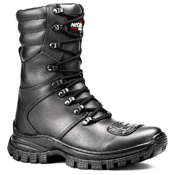 Bota Coturno Masculina Cano Médio Motoqueiro Militar
