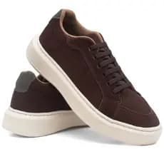 Sapatenis Casual Masculino Couro Nobuck Tênis Original Moda Sapatênis Fashion Moderno