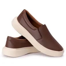 Sapatênis Casual Masculino iate Couro Sintético Linha Confort