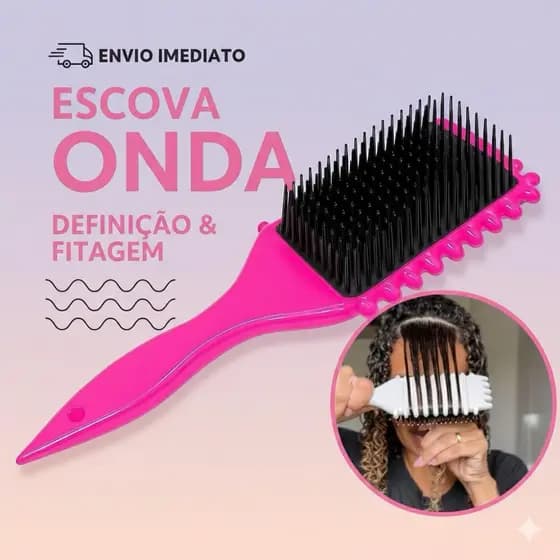 Escova Fitagem Modeladora Bounce Curl Pente Portátil Para Cachos