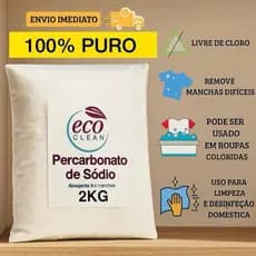 Percarbonato De Sódio - 1Kg Para Limpar Roupas Brancas e Coloridas
