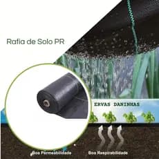 Ráfia De Solo Ground Cover Preto 4,2x10m Campin, acampamento,barraca