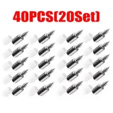 Kit 40PCS Conjuntos De Parafusos Auto-Roscantes Suporte De Prateleira Laminado Com Manga De Borracha Placa
