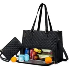 Bolsa Feminina Térmica 2 em 1 para Laptop 15.6'' e Marmita Grande Capacidade