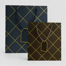 Kit com 12 Sacolas Luxo para Presente Trançada Pequena(23X18cmx10cm) ou Grande (32cmx26cmx12cm) 7 Cores