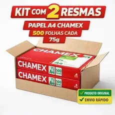 Kit  1000 Folhas Resma De Chamex Pacotes Papel sulfite A4 75g 210x297
