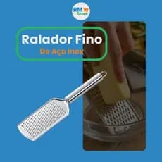Ralador Fino de Aço Inox 24 cm – Lâmina Afiada para Queijo, Limão e Legume