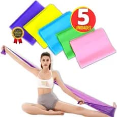 Kit 5 Faixa Elástica Thera Band Fisioterapia