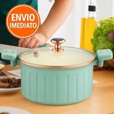 Panela de Micro Pressão 10 Litros 28Cm Anti Aderente Caçarola e Tambem Por Indução r
