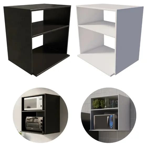 Suporte Para Microondas E Forno Suspenso Micro Duplo Nicho