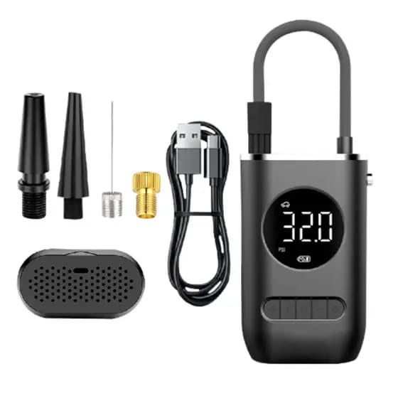 Mini Compressor Portátil 110/220V para Pneu de Carro, Moto e Bike - Forte, Barato e Prático