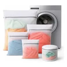 Kit 5 Sacos Para Lavar Roupas Delicadas Íntimas Na Máquina Lavagem