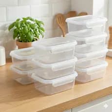Kit 10 Marmita Potes 800ml com Travas Laterais BPA FREE - Alimentos organizadores de Refrigerador