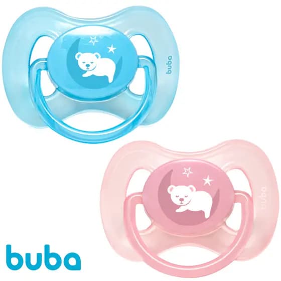 Chupeta Bebe Silicone Ultra Soft Buba 0-6 meses 6 meses+