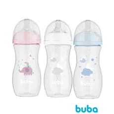 Mamadeira Easy Flow 330ML +4m Bico Ultrasoft Silicone Anti Vazamento Anti Colica Bebe Buba