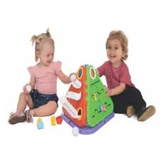 Pirâmide Educativa Festa na Fazenda Didática Brinquedo Infantil para Atividades +12meses