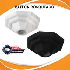 Luminária Plafonier Plafon Pirâmide Branco Preto Lâmpada Teto E27 Soquete Bocal Porcelana Bivolt 100W