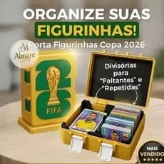 Porta Figurinhas Copa do Mundo 2026 Caixa Organizadora Edição Premium Exclusivo Brasil Copa FIFA2026