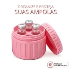 Organizador de Ampolas 3ml Estojo Premium Compacto Porta 4 Unidades com Tampas Grátis - Envio Rápido