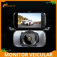 Monitor Veicular Câmera Veicular Automotiva Carro Noturna Gps App Câmera dupla Hd 4k - NUVEM