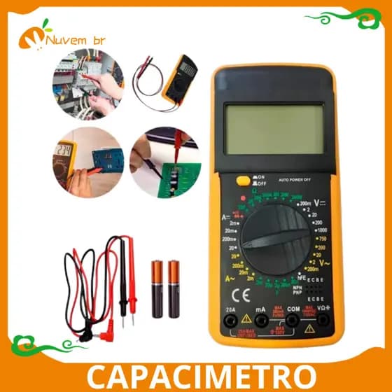 Multimetro Digital Com Capacimetro Portátil Profissional Display Lcd Original BOOM-6007