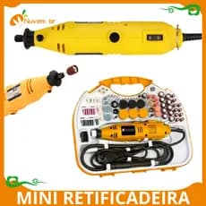 Mini Retifica Profissional Excelente Qualidade 130W 210 Peças Com Maleta Extensor Lixadeira 110V-220V  NUVEM