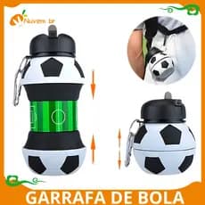 Garrafa BOLA Dobrável Infantil  Eco silicone 500ML Retrátil Bolas De Futebol garrafa de esportes Ar Livre NUVEM
