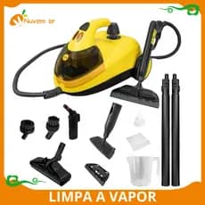 Limpeza a Vapor Potente Vaporizador E Higienizador 1800w Vapor Clean | Remove Gordura e Bactérias Apenas com Água NUVEM
