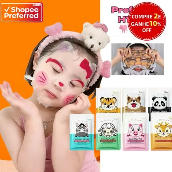 Leve 2 Pague 1 SADOER Máscara Zebra Crianças Estudantes | Hidratação Profunda Revitaliza Suave Sem Irritação Mais Vendid