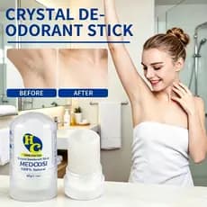 60g Desodorizante Natural Crystal Stone Salt,Previne Irritações e Vermelhidão,Melhor odor corporal e antiperspirante